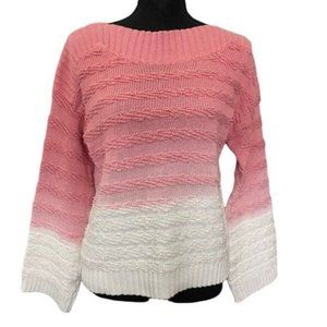 INC Chunky Knit Pink Ombre Sweater